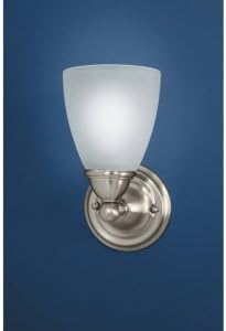 Moen YB2261BN Brantford 1-Light Dual-Mount Bath Bathroom Vanity Fixture with Frosted Glass, Brushed Nickel
