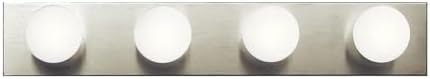 Kichler Linear Bath 4-Light Bathroom Vanity Light, Brushed Nickel | Transitional bath bar vanity light for bathroom mirrors (24" x 4.25" x 2"), 624NI