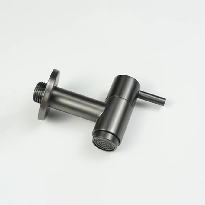 Faucet, Black Gold Wall Mounted Garden Faucet Chrome Plated Tap for Mop Pool and Water Basin(Washing Tap Black)