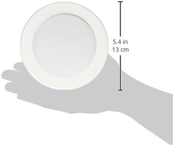 NICOR Lighting 4 inch White Shower Trim with Glass Albalite Lens, for 4 inch Housings (19509WH)