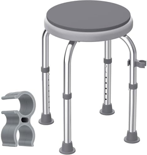 Shower Chair Shower Head Holder Clip, 2PCS Universal Clip on Shower Head Clamp, Replacement Bracket for Handheld Wand, Fits 22mm/0.86in Bath Chair Poles for Elderly, Disabled
