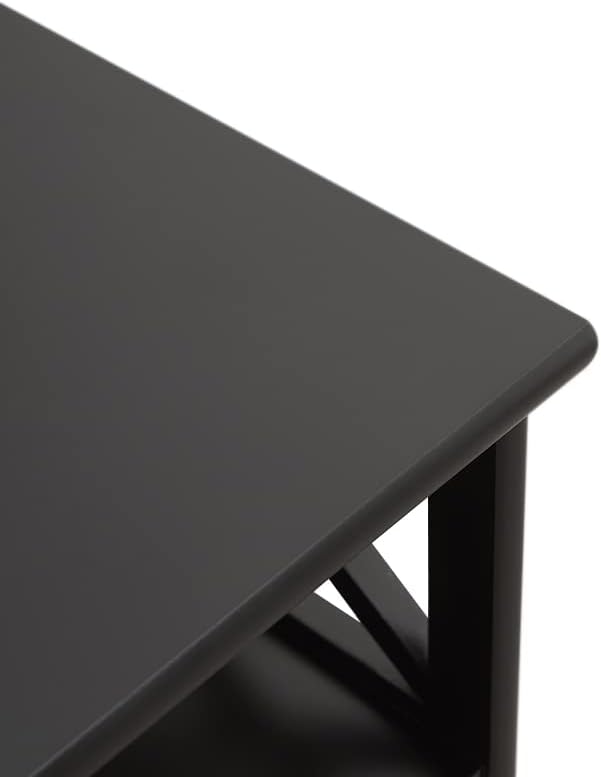 Assembled 30in Height Nightstand, Pre- Assembled Bathroom Floor Cabinet with Shelf and Storage Drawer, Black Tall End Table No Assembly Chest for Living Room Bedroom
