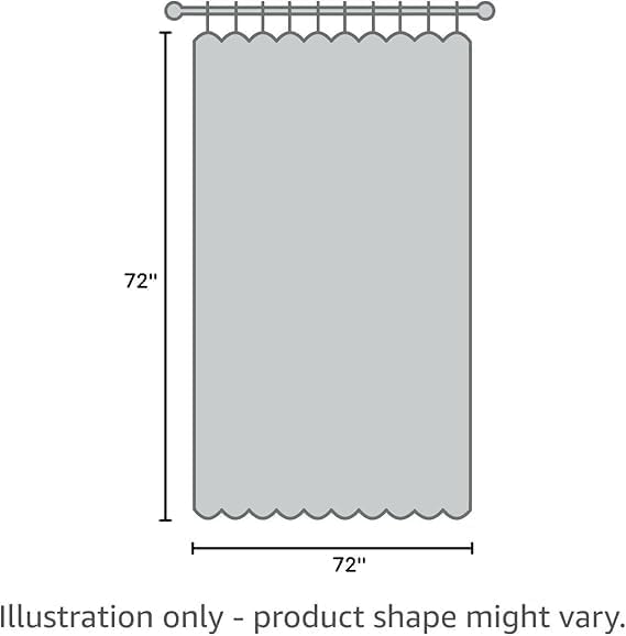 VCNY Home - Shower Curtain, 100% Lightweight Polyester Fabric with Ruffled Design, Water-Resistant and Machine Washable Bathroom Decor (Melanie White, 72" x 72")