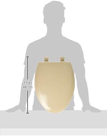 Bemis 1500EC 068 Toilet Seat with Easy Clean & Change Hinges, 2 Pack Elongated, Fawn Beige