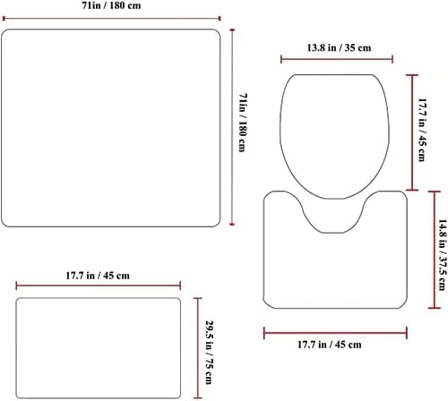 NBVKO Halloween Pumpkin Waterproof Curtain,with Non-Slip Rugs,Toilet Lid Cover and Bath Mat,Bathroom Shower Decor Accessory Set