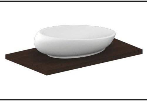Scarabeo 8601-No Hole Moai Oval Shaped Ceramic Vessel Bathroom Sink, White