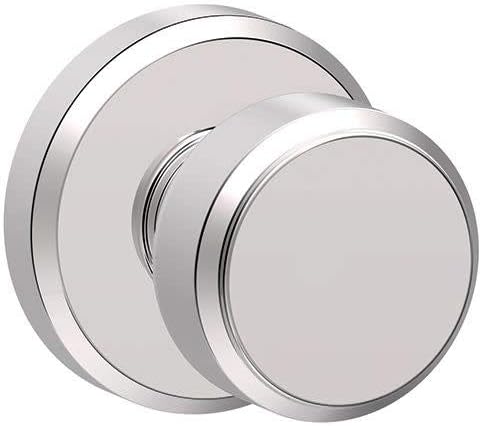 SCHLAGE Bowery Knob with Greyson Trim Non-Turning Lock, Bright Chrome (F170 BWE 625 GSN)