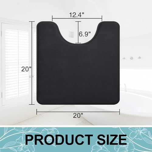 Smiry Memory Foam Toilet Rugs 20x20, Extra Soft Absorbent Bathroom Rugs