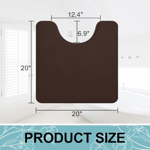 Smiry Memory Foam Toilet Rugs 20x20, Extra Soft Absorbent Bathroom Rugs