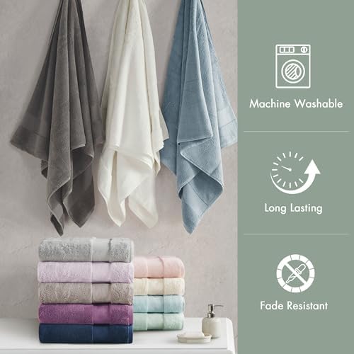 Madison Park 100% Turkish Cotton 600 GSM Bath Towel Set, 6 Piece, Seafoam
