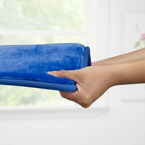 Memory Foam Bath Mat Non Slip Absorbent Super Cozy Velvet Bathroom Rug Carpet (24 inches X 48 inches, Royal Blue)