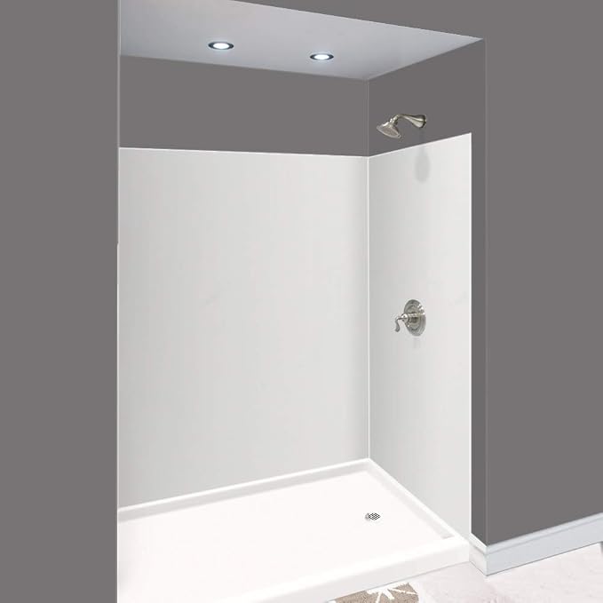 Transolid EWK604872-39 Expressions 3-Panel Shower Wall Kit, 48-in L x 60-in W x 72-in H, Grey