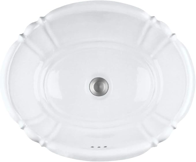 PROFLO PF1125 Richardson 17-5/8" Oval Vitreous China Drop In Bathroom Sink with Overflow - White