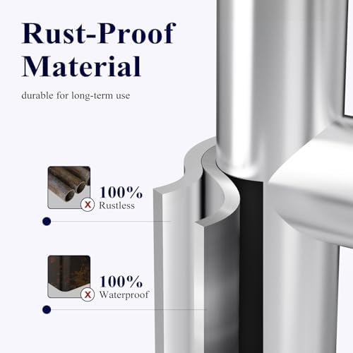 Kitsure Metal Toilet Paper Holder Free Standing, Medium, Silver