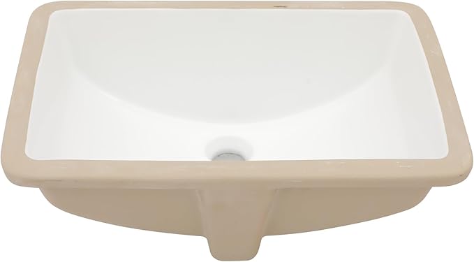 Undermount Bathroom Sink 20''x14'' White Rectangle Bathroom Sink Porcelain Ceramic Sink Vanity Basin Lavatory Sink Vessel Sink