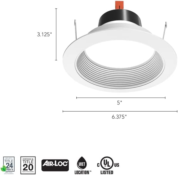 Juno 5 Inch LED Recessed Lighting, G4 Series Retrofit LED Downlight, Ceiling Light for Kitchen or Shower, 700 Lumens, 2700K Soft White, Wet Location Rated, Dimmable, Baffle Trim