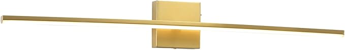 Gold Modern Bathroom Vanity Light 32 Inch, Dimmable 5CCT LED | 20W Brushed Brass Bathroom Light Fixture Over Mirror, Wall Sconce Lighting for Restro