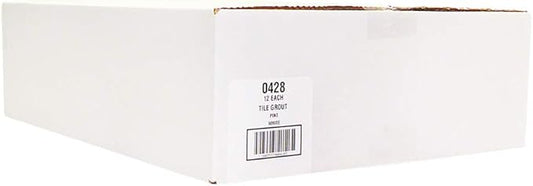 Red Devil 0428 Pre-Mixed Tile Grout - Professional Quality, Excellent Adhesion, Ideal for Wall & Floor Use - 1 Pint, White, Pack of 12, Made in USA