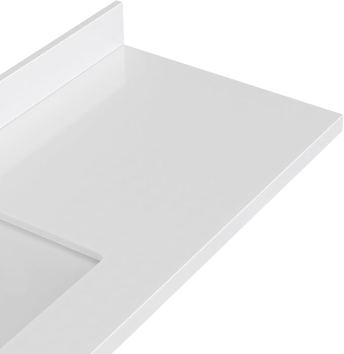 ARIEL Hepburn 60-inch Bathroom Vanity with Sink,Solid Wood, 1.5-inch Pure White Quartz Countertop, Single Rectangular Porcelain Sink, 2 Soft Closing Doors, 9 Dovetail Drawers, Vintage Green