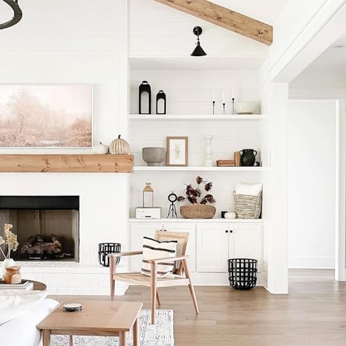 QEEIG Floating Shelves for Wall 55.1" Extra Long - Wall Mounted Shelf Bathroom Kitchen Living Room Bedroom Farmhouse Home Decor Display Bookshelf Large 55.1 x 9.3 inch Set of 2, White (008-140W)