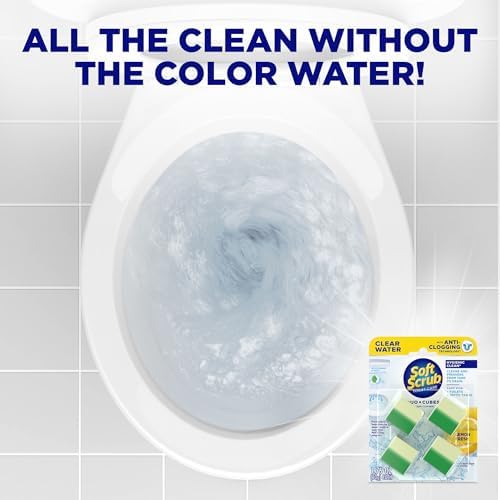 Soft Scrub In-Tank Toilet Cleaner Duo-Cubes, Lemon Fresh, Yellow, 4 Ct