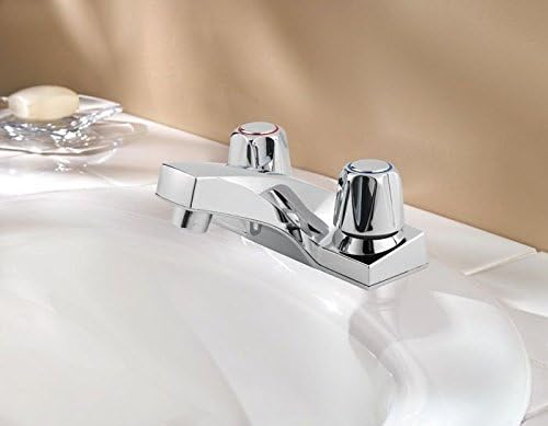 Pfister LG1435000 Pfirst Series 2-Handle 4 Inch Centerset Bathroom Faucet in Polished Chrome, Water-Efficiemt Model