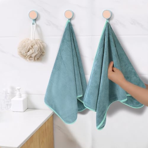 KinHwa Hand Towels for Bathroom, Microfiber Face Towels, 16x30 Inch, 2Pack