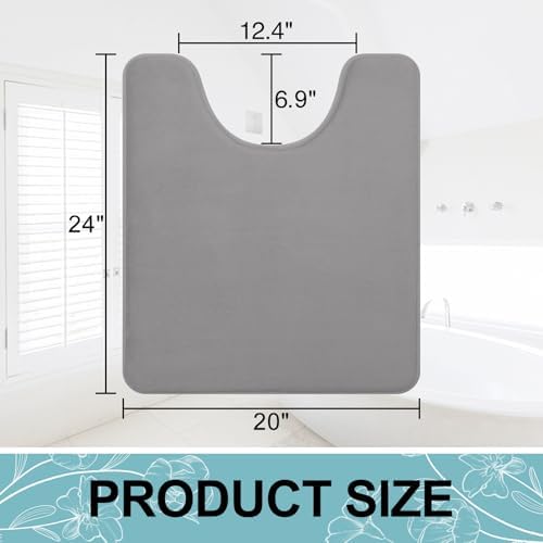 Smiry Memory Foam Toilet Rugs 24x20, Extra Soft Absorbent Bathroom Rugs