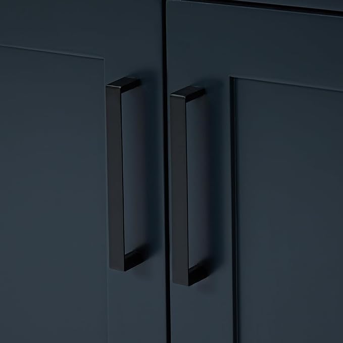 ARIEL Hepburn 30-inch Bathroom Vanity Base Cabinet,Solid Wood, 2 Soft Closing Doors, 1 Dovetail Drawers, Midnight Blue
