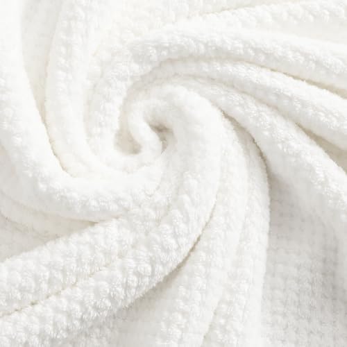 YTYC 39x78 Bath Sheets Set,Towels for Bathroom,White,6-Pieces