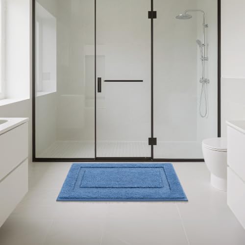 SHACOS Soft Microfiber Bathroom Rugs Set of 2 Pieces, Blue