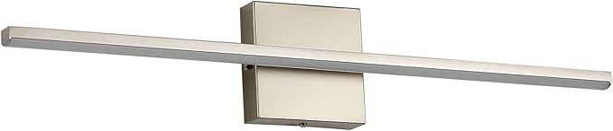 Modern Bathroom Vanity Light 24 Inch, 18W Brushed Nickel Bathroom Light Fixture Over Mirror, Dimmable 5CCT LED Wall Sconce Lighting for Restaurant | 18W Brushed Nickel Bathroom Light Fixture Over Mirror, Wall Sconce Lighting for Restaurant