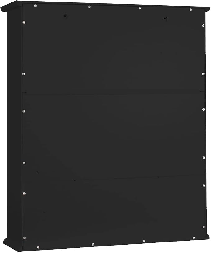 TaoHFE Black Medicine Cabinet,Medicine Cabinets for Bathroom with Mirror | 2 Doors 3 Shelf,Bathroom Cabinet Wall Mounted Wooden Bathroom Storage Cabinet Over Toilet Bathroom Cabinet Laundry Kitchen