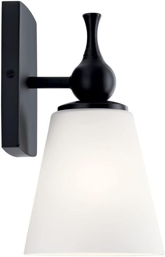 Kichler, Cosabella 6 Inch 1 Light Wall Sconce with Satin Etched Cased Opal Shade in Champagne Bronze, 55090