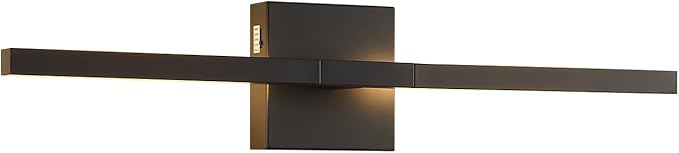 Brushed Black Vanity Light 24 Inch Modern Bathroom Light Fixtures | 16W Wall Vanity Lamp Over Mirror, Dimmable 5CCT LED Wall Sconce for Bedroom Cabinets