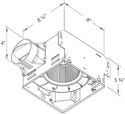 breez Delta BreezGreenBuilder GBR80LED 80 CFM Exhaust Bath Fan with LED Light