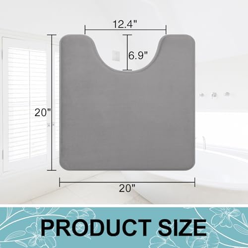 Smiry Memory Foam Toilet Rugs 20x20, Extra Soft Absorbent Bathroom Rugs