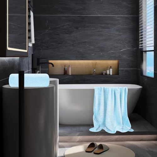 MaopaoBeauty 2 Pack Oversized Bath Towel Set 35in x 70in Bath Sheets for Shower Pool Beach Bathroom Super Absorbent Soft Quick Dry Blue Towels(2PCS Blue)