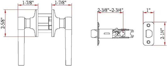 Design House Scroll Passage Hall and Closet Door Lever, Polished Brass, 6.375 in x 1.88 in x 2.625 in, 783035