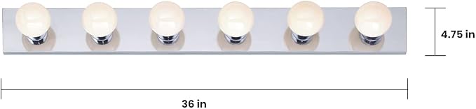Nuvo Lighting SF77/194 Transitional Six Light Vanity in Chrome finish