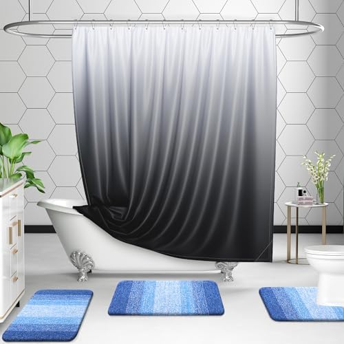 OLANLY Microfiber Bathroom Rugs Sets 3 Piece, 47"x20"+24"x16"+24"x20"