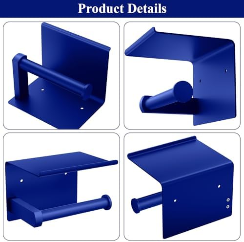 Toilet Paper Holder with Shelf Wall Mounted Toilet Paper Roll Dispenser