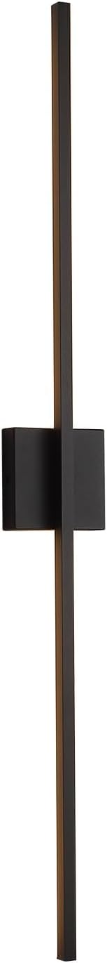 Black Wall Sconces Set of Two, 40 Inch Dimmable LED | Wall Sconce Modern Black Sconces Set of 2 for Bathroom, Living Room, Bedroom, Hardwired 3000K (2 Pack)