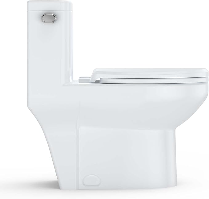 One Piece Toilet, Ceramic Design, Soft Closing PP Toilet Cover, Easy Clean Surface, Water Efficient Flush, Compact Durable Build