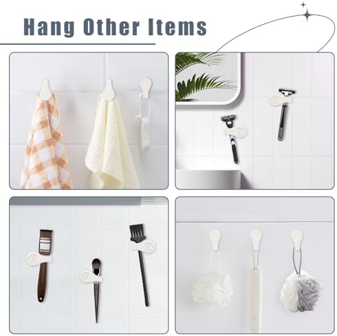 Magnetic Silicone Shower Curtain Clips for Liner 3 Packs (White)
