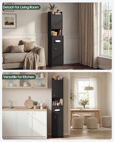 7-Tier Over Toilet Storage Cabinet, 2-in-1, Separable Bathroom Storage