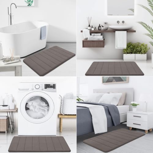 Buganda Memory Foam Bath Mat 34 x 20, Ultra Soft Absorbent Bathroom Rugs