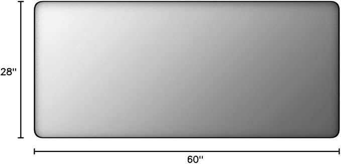 60x28 Black Framed Bathroom Mirror | Large Matte Black Bathroom Vanity Mirror for Wall, Rounded Rectangle, Anti-rust, Shatterproof (Horizontally/ Vertically)