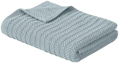 Modern Threads Otis 6-Piece 100% Cotton Towel Set – Zero Twist Jacquard Chevron – Includes 2 Bath Towels, 2 Hand Towels, 2 Washcloths – Absorbent, Quick Dry, Soft & Durable – Seafoam
