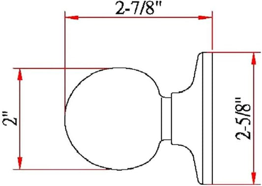 Design House 783191 Ball Dummy Door Knob Polished Brass